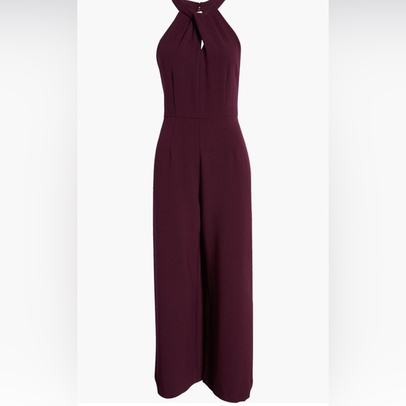 New Julia Jordan Halter Neck Wide Leg Jumpsuit - Picture 5 of 8